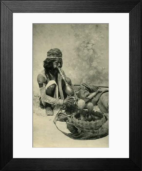 Framed Print : Snake Charmer. Creator: Unknown Framed Print : Snake Charmer. Creator: Unknown