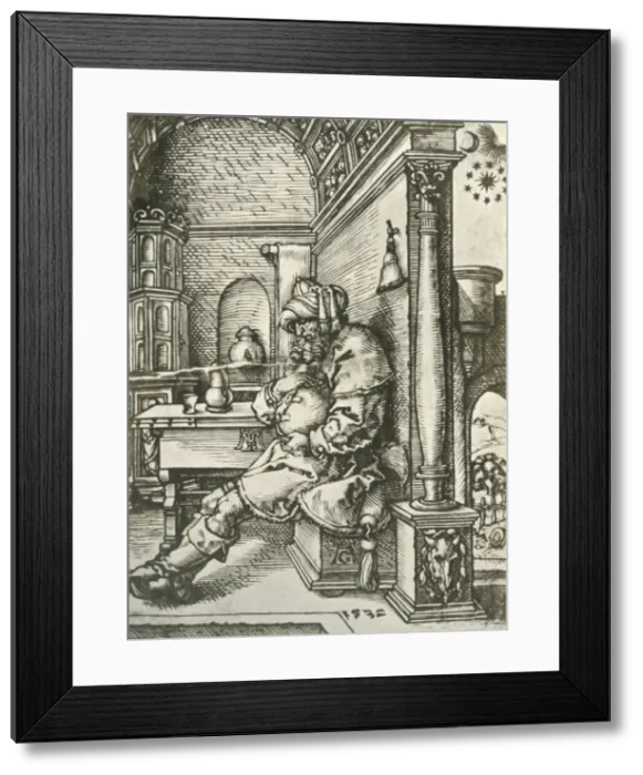 Framed Print : Jacob Meditating on Josephs Dreams, 1532, (1908). Creator: Heinrich Aldegrever Framed Print : Jacob Meditating on Josephs Dreams, 1532, (1908). Creator: Heinrich Aldegrever