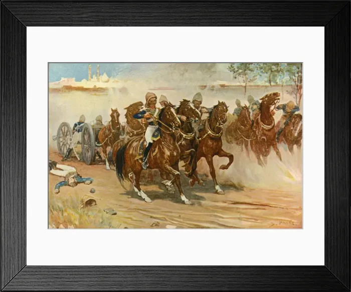 Framed Print : Lieutenant Roberts Saving His Battery Under the Walls of Delhi, (1901). Creator: Sidney E Paget Framed Print : Lieutenant Roberts Saving His Battery Under the Walls of Delhi, (1901). Creator: Sidney E Paget