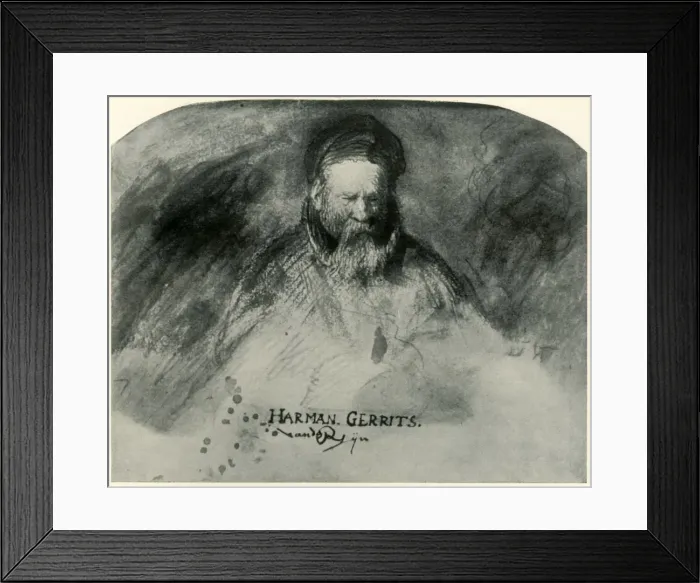 Framed Print : Portrait of an Old Man (Rembrandts father), 1625-1630, (1906). Creator: Unknown Framed Print : Portrait of an Old Man (Rembrandts father), 1625-1630, (1906). Creator: Unknown