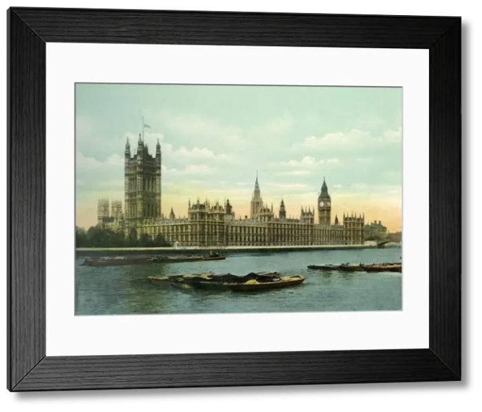 Framed Print : The Houses of Parliament, c1900s. Creator: Eyre & Spottiswoode Framed Print : The Houses of Parliament, c1900s. Creator: Eyre & Spottiswoode
