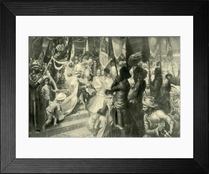Framed Print : The Prince of Wales Conferring the Order of the Star of India at Calcutta, 1901 Framed Print : The Prince of Wales Conferring the Order of the Star of India at Calcutta, 1901