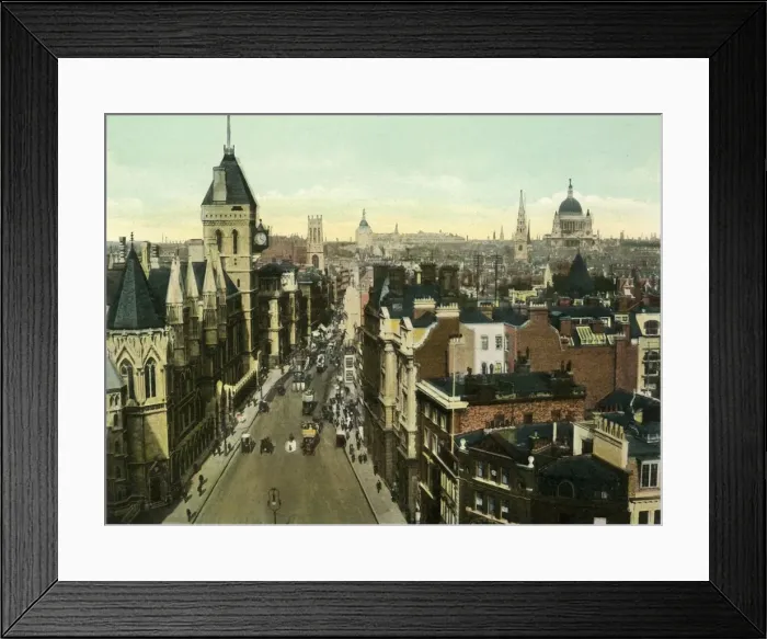 Framed Print : View from St. Clement Danes Showing Law Courts, c1900s. Creator: Eyre & Spottiswoode Framed Print : View from St. Clement Danes Showing Law Courts, c1900s. Creator: Eyre & Spottiswoode