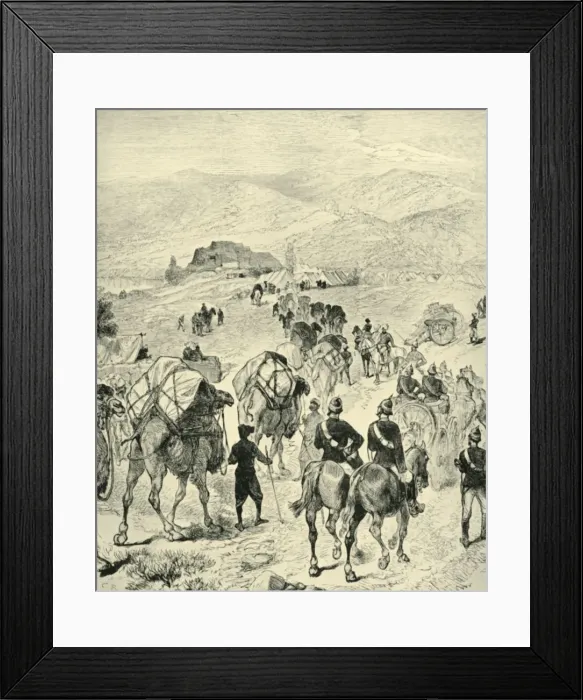 Framed Print : Camp of General Roberts at Thal on the Kuram River, (1901). Creator: Unknown Framed Print : Camp of General Roberts at Thal on the Kuram River, (1901). Creator: Unknown