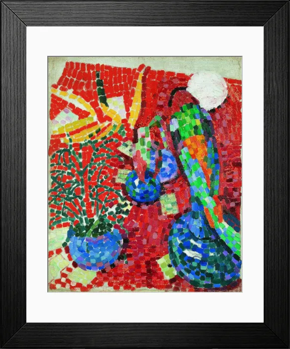 Framed Print : Still-life with a Parrot, 1907. Artist: Delaunay, Robert (1885-1941) Framed Print : Still-life with a Parrot, 1907. Artist: Delaunay, Robert (1885-1941)
