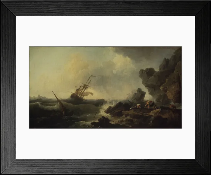 Framed Print : Storm at the Sea. Artist: Vernet, Claude Joseph (1714-1789) Framed Print : Storm at the Sea. Artist: Vernet, Claude Joseph (1714-1789)