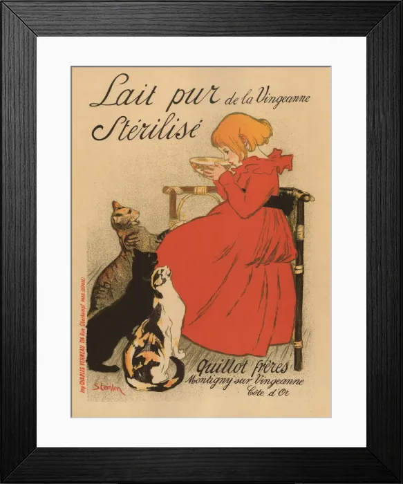 Framed Print : Lait pur sterilise de la Vingeanne (Poster), 1890s Framed Print : Lait pur sterilise de la Vingeanne (Poster), 1890s
