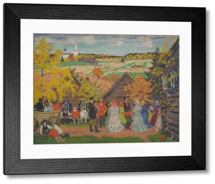 Framed Print : Village festival, 1924. Artist: Kustodiev, Boris Michaylovich (1878-1927) Framed Print : Village festival, 1924. Artist: Kustodiev, Boris Michaylovich (1878-1927)