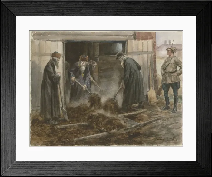 Framed Print : Russian clergy shoveling hay: September 1918 (from the series of watercolors Russian revolution) Framed Print : Russian clergy shoveling hay: September 1918 (from the series of watercolors Russian revolution)