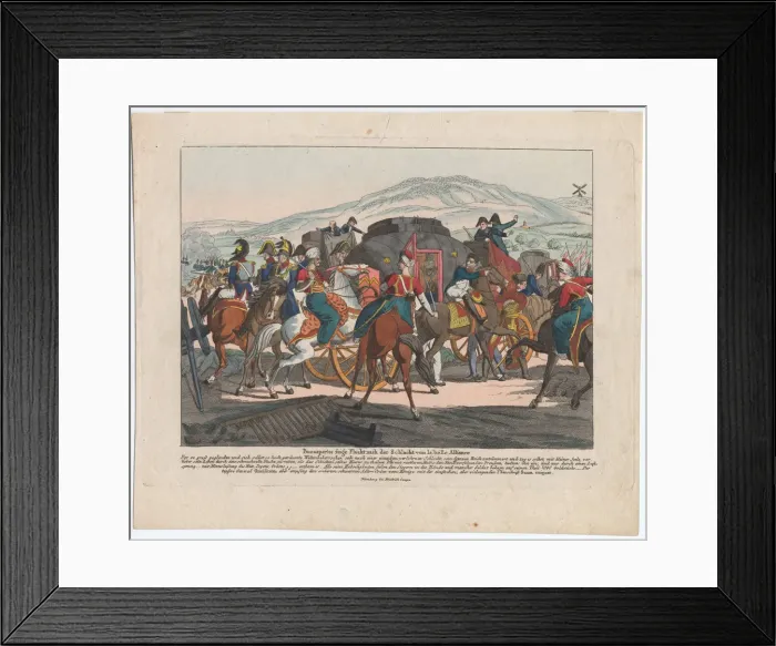 Framed Print : The Flight of Napoleon after the Battle of Waterloo. Artist: Campe, August Friedrich Andreas Framed Print : The Flight of Napoleon after the Battle of Waterloo. Artist: Campe, August Friedrich Andreas