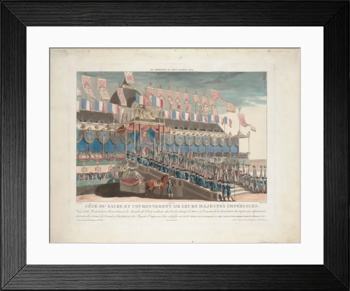 Framed Print : Festivities at the Coronation of Napoleon, 1806. Artist: Aubertin, Francois Framed Print : Festivities at the Coronation of Napoleon, 1806. Artist: Aubertin, Francois