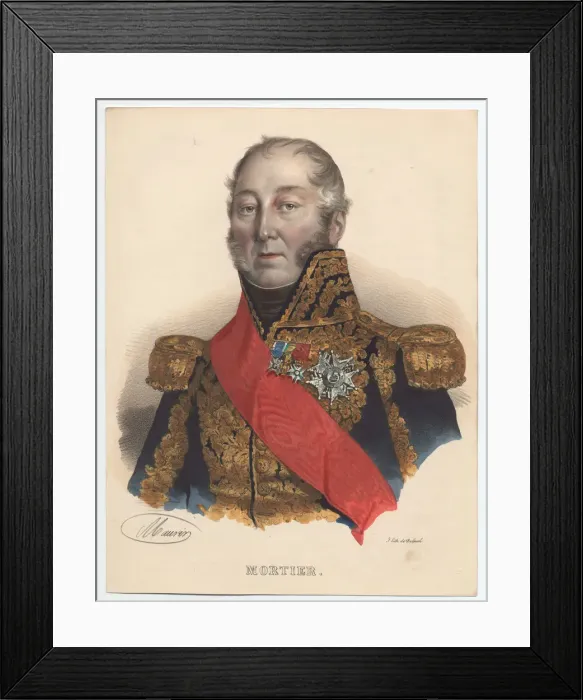 Framed Print : Edouard Adolphe Mortier (1768-1835), Marshal of France, 1835. Artist: Anonymous Framed Print : Edouard Adolphe Mortier (1768-1835), Marshal of France, 1835. Artist: Anonymous