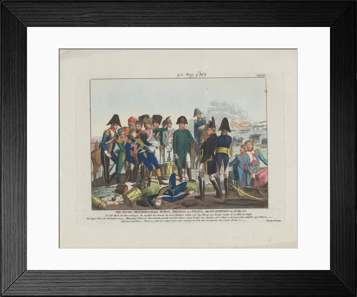 Framed Print : The Death of Marshal Duroc at Hochkirchen on 22 May 1813. Artist: Campe, August Friedrich Andreas Framed Print : The Death of Marshal Duroc at Hochkirchen on 22 May 1813. Artist: Campe, August Friedrich Andreas
