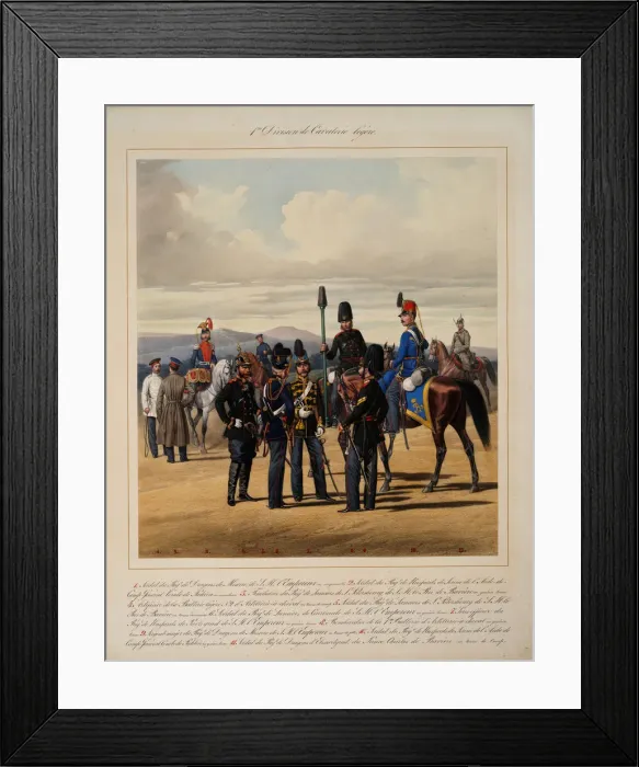 Framed Print : First Light Cavalry Division, 1867. Artist: Piratsky, Karl Karlovich (1813-1889) Framed Print : First Light Cavalry Division, 1867. Artist: Piratsky, Karl Karlovich (1813-1889)