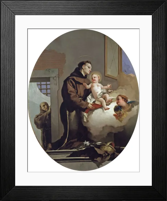 Framed Print : Saint Anthony of Padua with the Infant Jesus, 1767-1769. Artist: Tiepolo, Giambattista Framed Print : Saint Anthony of Padua with the Infant Jesus, 1767-1769. Artist: Tiepolo, Giambattista