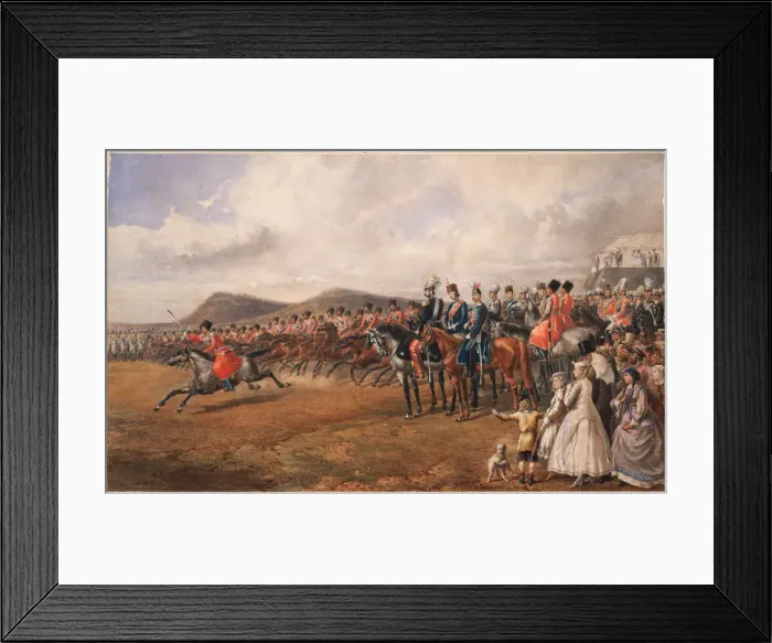 Framed Print : Tsar Alexander II reviewing troops, 1867. Artist: Anonymous Framed Print : Tsar Alexander II reviewing troops, 1867. Artist: Anonymous