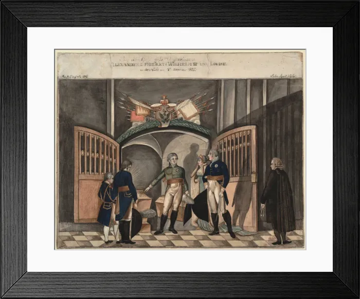 Framed Print : Near the ashes of Frederick the Great. Tsar Alexander I, King Frederick William III Framed Print : Near the ashes of Frederick the Great. Tsar Alexander I, King Frederick William III