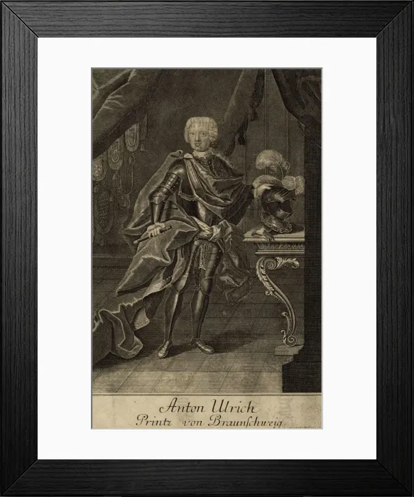 Framed Print : Portrait of Duke Anthony Ulrich of Brunswick (1714-1774), um 1700. Artist: Anonymous Framed Print : Portrait of Duke Anthony Ulrich of Brunswick (1714-1774), um 1700. Artist: Anonymous