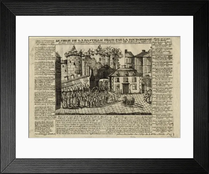 Framed Print : The Storming of the Bastille on 14 July 1789, 1789. Artist: Anonymous Framed Print : The Storming of the Bastille on 14 July 1789, 1789. Artist: Anonymous