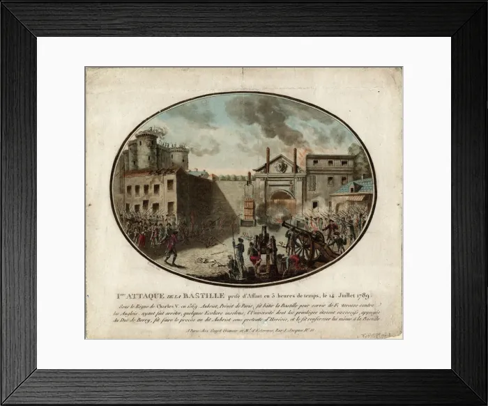 Framed Print : The Storming of the Bastille on 14 July 1789, 1789 Framed Print : The Storming of the Bastille on 14 July 1789, 1789