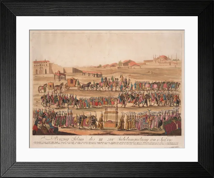 Framed Print : The Entry of the Sultan Selim III to the Girding the Sabre on 13 April 1789, 1789 Framed Print : The Entry of the Sultan Selim III to the Girding the Sabre on 13 April 1789, 1789