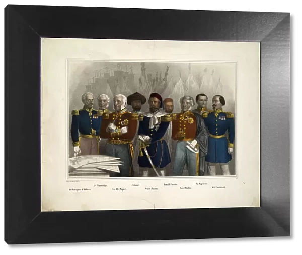 Crimean War leaders group portrait, 1855-1856