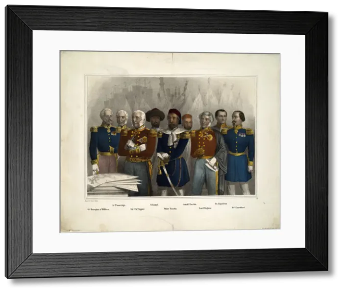 Framed Print : Crimean War leaders group portrait, 1855-1856 Framed Print : Crimean War leaders group portrait, 1855-1856