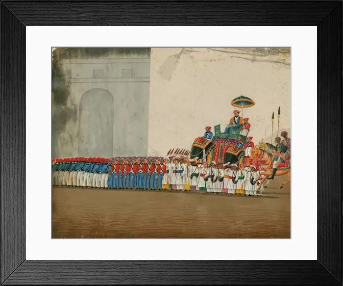 Framed Print : Sultan Riding an Elephant, c. 1800. Artist: Indian Art Framed Print : Sultan Riding an Elephant, c. 1800. Artist: Indian Art