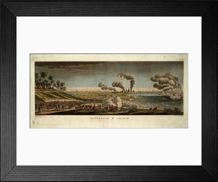 Framed Print : The Battle of Abukir on 25 July 1799, 1799. Artist: Pera, Giuseppe (active 1799-1839) Framed Print : The Battle of Abukir on 25 July 1799, 1799. Artist: Pera, Giuseppe (active 1799-1839)