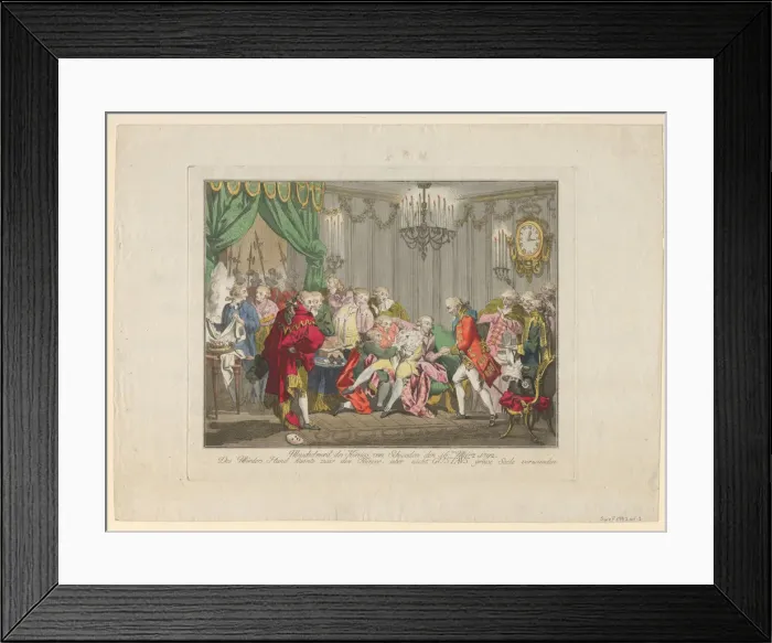 Framed Print : The Assassination of King Gustav III on 16 March 1792, 1792. Artist: Anonymous Framed Print : The Assassination of King Gustav III on 16 March 1792, 1792. Artist: Anonymous