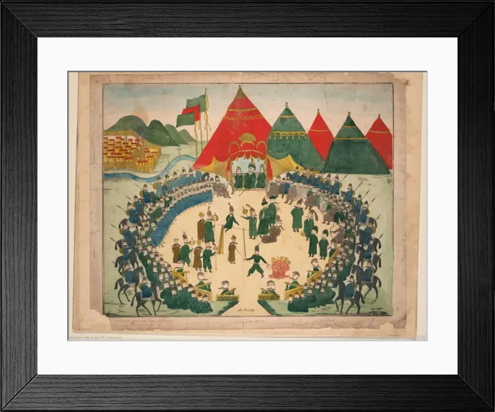 Framed Print : The execution in the presence of Persian Shah, um 1700. Artist: Iranian master Framed Print : The execution in the presence of Persian Shah, um 1700. Artist: Iranian master