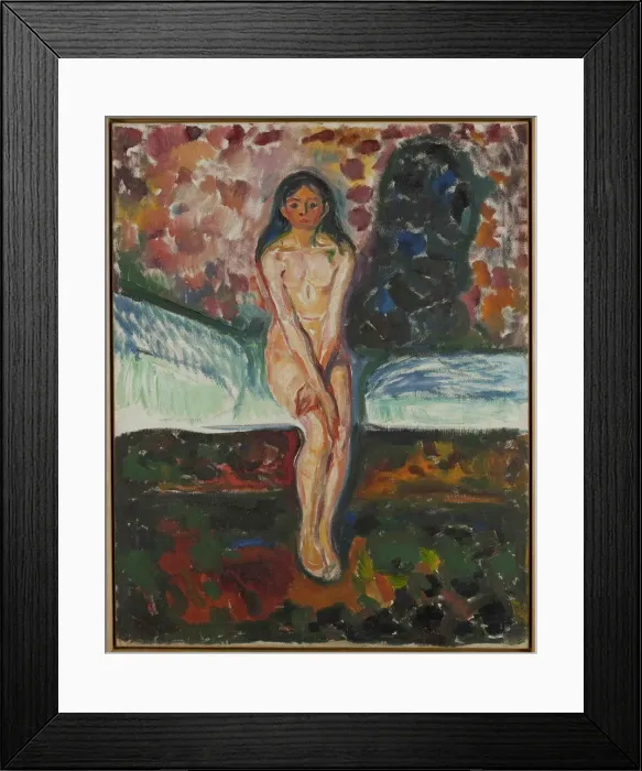 Framed Print : Puberty. Artist: Munch, Edvard (1863-1944) Framed Print : Puberty. Artist: Munch, Edvard (1863-1944)