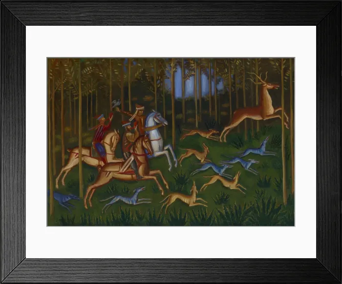 Framed Print : Hunting Scene. Artist: Stelletsky, Dmitri Semyonovich (1875-1947) Framed Print : Hunting Scene. Artist: Stelletsky, Dmitri Semyonovich (1875-1947)