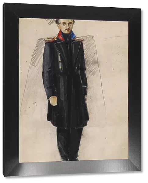 Lermontov. Costume design for the opera Bela by A. Alexandrov, 1946. Artist: Dmitriyev