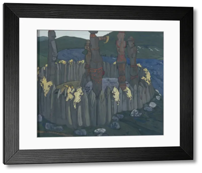 Framed Print : Idols, 1901. Artist: Roerich, Nicholas (1874-1947) Framed Print : Idols, 1901. Artist: Roerich, Nicholas (1874-1947)