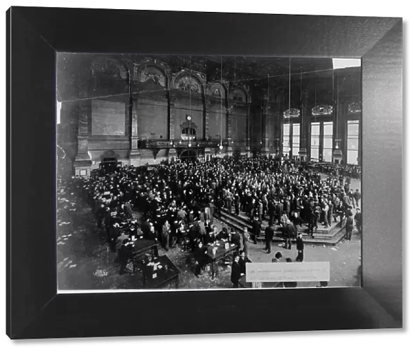 The Chicago Board of Trade in session, c. 1900. Artist: Anonymous