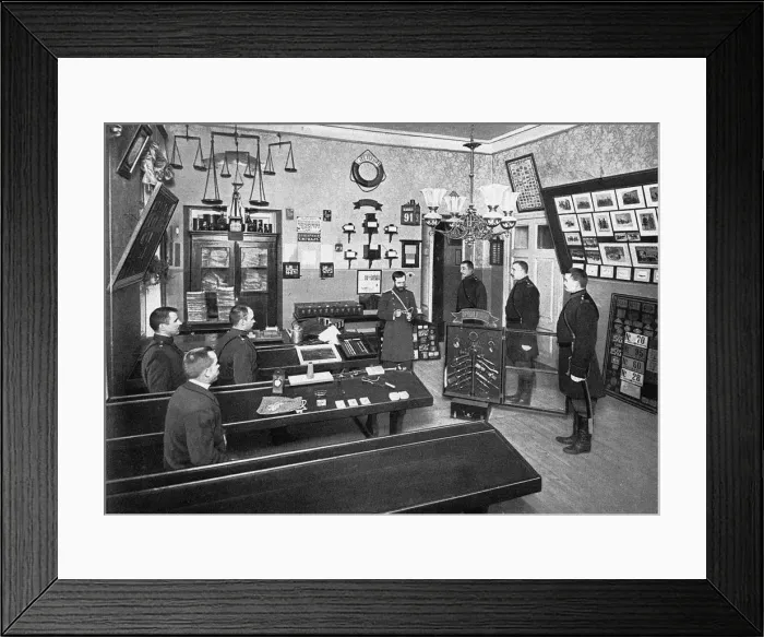 Framed Print : The police recruits in Saint Peterburg police school, 1903. Artist: Anonymous Framed Print : The police recruits in Saint Peterburg police school, 1903. Artist: Anonymous