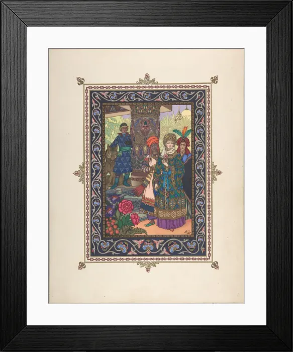 Framed Print : Illustration for the Fairy tale of Ivan Tsarevich, the Firebird, and the Gray Wolf, c Framed Print : Illustration for the Fairy tale of Ivan Tsarevich, the Firebird, and the Gray Wolf, c