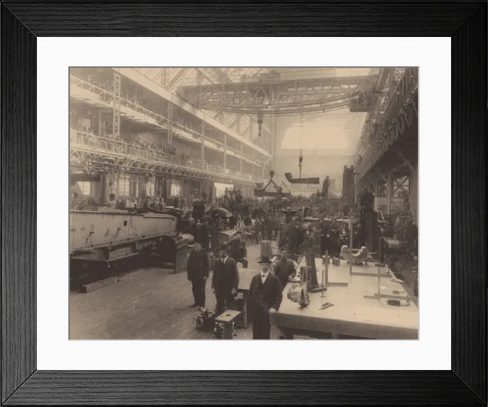 Framed Print : A workshop of the Putilov factory, c. 1914. Artist: Anonymous Framed Print : A workshop of the Putilov factory, c. 1914. Artist: Anonymous