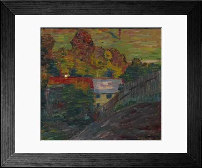 Framed Print : Landscape with red roof, Wasserburg, c. 1906. Artist: Javlensky, Alexei, von (1864-1941) Framed Print : Landscape with red roof, Wasserburg, c. 1906. Artist: Javlensky, Alexei, von (1864-1941)