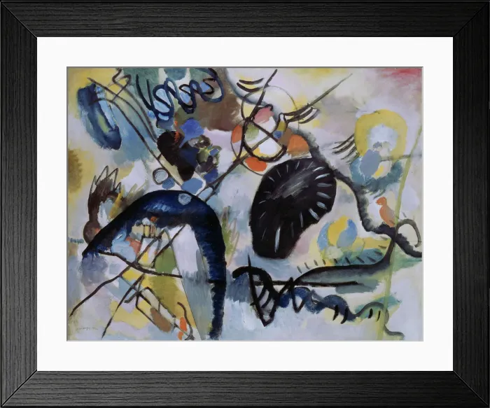 Framed Print : A black spot, 1912. Artist: Kandinsky, Wassily Vasilyevich (1866-1944) Framed Print : A black spot, 1912. Artist: Kandinsky, Wassily Vasilyevich (1866-1944)