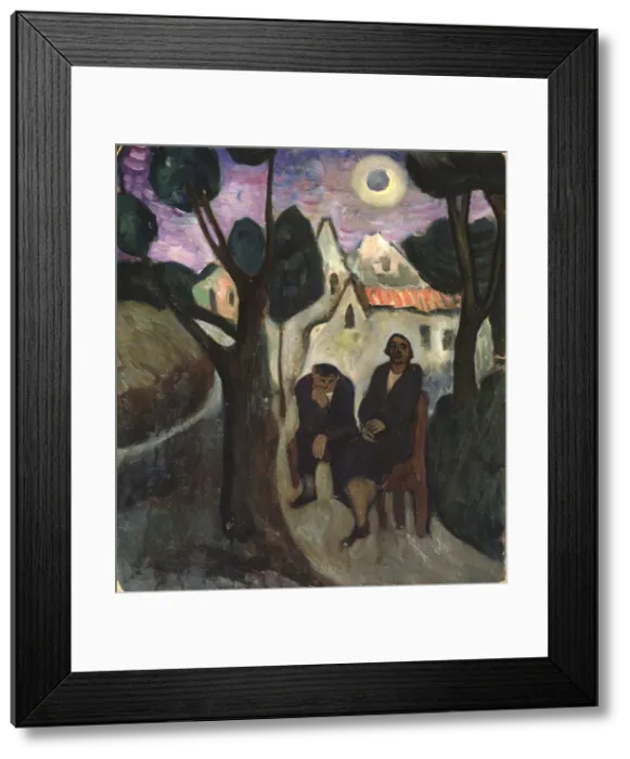 Framed Print : The Solar Eclipse, 1910s. Artist: Verefkin, Marianne, von (1860-1938) Framed Print : The Solar Eclipse, 1910s. Artist: Verefkin, Marianne, von (1860-1938)