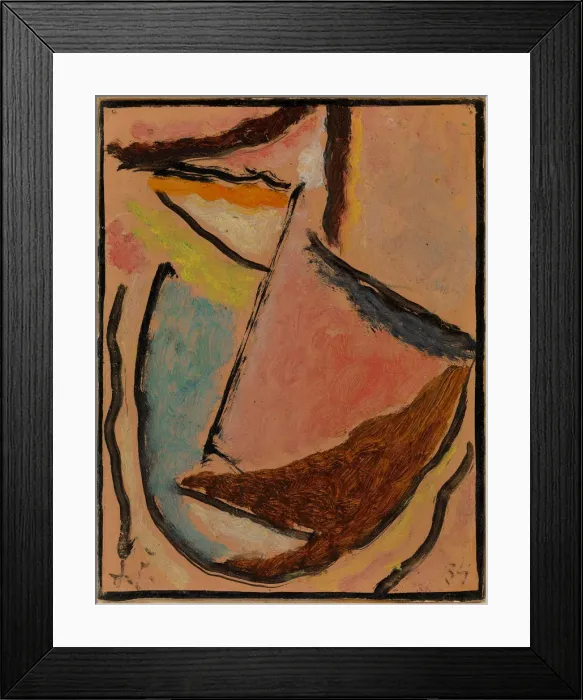 Framed Print : Meditation (Small Abstract Head), 1934. Artist: Javlensky, Alexei, von (1864-1941) Framed Print : Meditation (Small Abstract Head), 1934. Artist: Javlensky, Alexei, von (1864-1941)