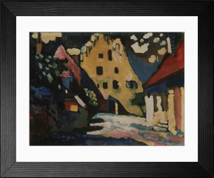 Framed Print : Murnau. Castle yard, 1908. Artist: Kandinsky, Wassily Vasilyevich (1866-1944) Framed Print : Murnau. Castle yard, 1908. Artist: Kandinsky, Wassily Vasilyevich (1866-1944)