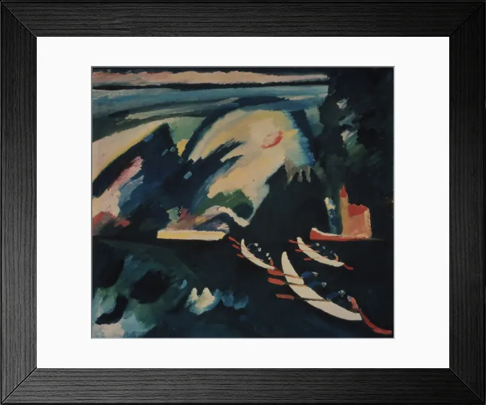 Framed Print : The Lake, 1910. Artist: Kandinsky, Wassily Vasilyevich (1866-1944) Framed Print : The Lake, 1910. Artist: Kandinsky, Wassily Vasilyevich (1866-1944)