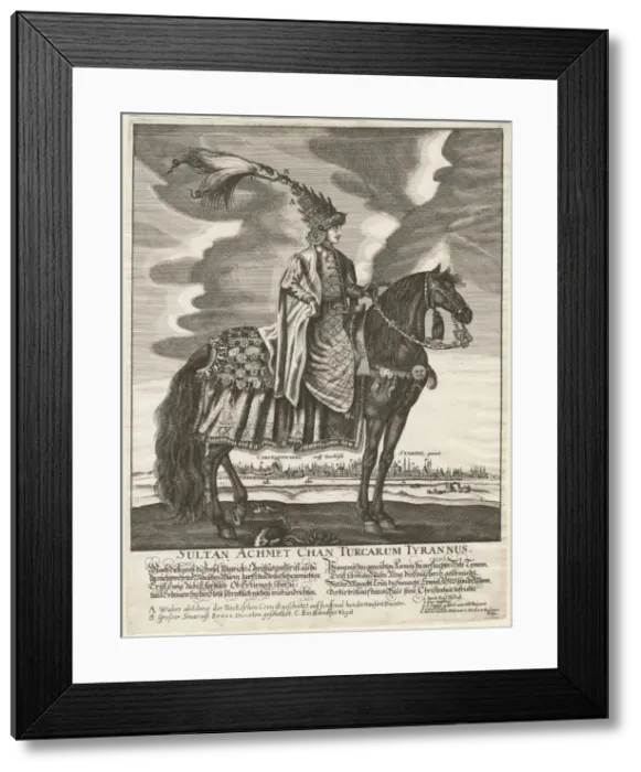 Framed Print : Sultan Ahmed III (1673-1736), 1710. Artist: Anonymous Framed Print : Sultan Ahmed III (1673-1736), 1710. Artist: Anonymous