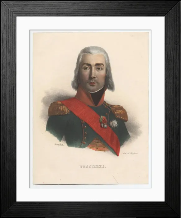 Framed Print : Portrait of Jean-Baptiste Bessieres (1768-1813), Marshal of France, 1835. Artist: Mauraisse Framed Print : Portrait of Jean-Baptiste Bessieres (1768-1813), Marshal of France, 1835. Artist: Mauraisse