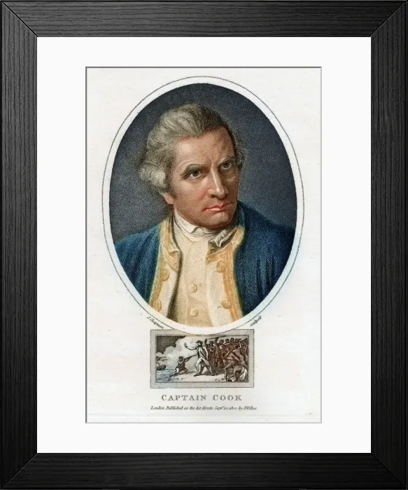 Framed Print : Portrait of James Cook, 1800. Artist: Chapman, John (active 1792-1823) Framed Print : Portrait of James Cook, 1800. Artist: Chapman, John (active 1792-1823)