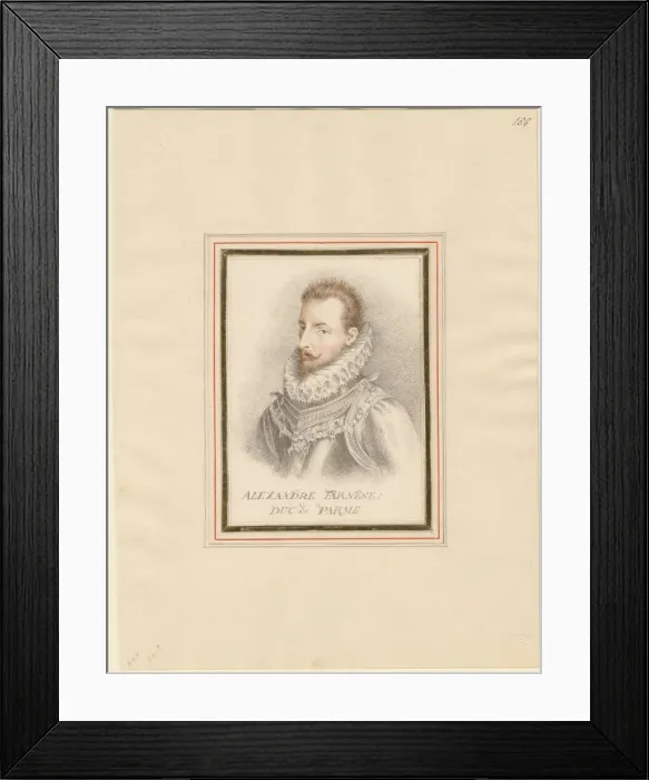 Framed Print : Alexander Farnese (1545-1592), Duke of Parma. Artist: Anonymous