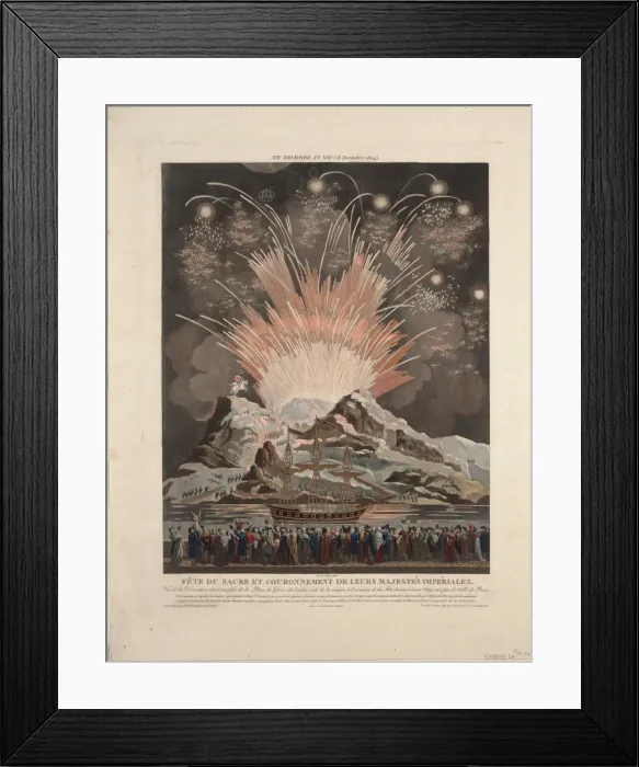 Framed Print : Festivities at the Coronation of Napoleon, 1806. Artist: Le Coeur, Louis (active ca Framed Print : Festivities at the Coronation of Napoleon, 1806. Artist: Le Coeur, Louis (active ca
